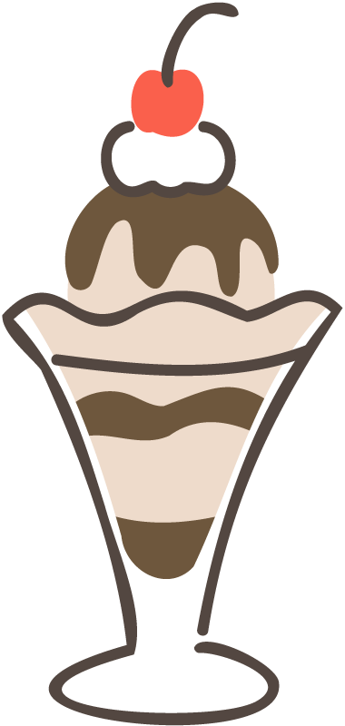 チョコレートパフェのイラスト素材 ゆるそざい