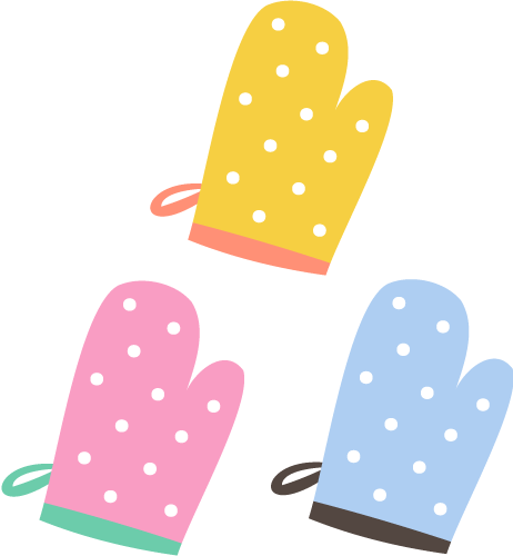 ミトン 鍋つかみ のイラスト素材 ゆるそざい