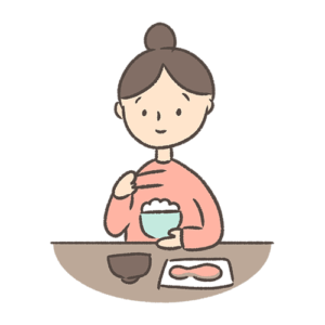 朝食を食べる女性<br />
<b>Warning</b>:  Undefined variable $alt in <b>/home/uiui/yurusozai.net/public_html/wp-content/themes/yurusozai/content.php</b> on line <b>5</b><br />
