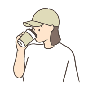 コーヒーを飲むキャップの女性<br />
<b>Warning</b>:  Undefined variable $alt in <b>/home/uiui/yurusozai.net/public_html/wp-content/themes/yurusozai/content.php</b> on line <b>5</b><br />

