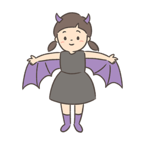 コウモリの仮装をした女の子<br />
<b>Warning</b>:  Undefined variable $alt in <b>/home/uiui/yurusozai.net/public_html/wp-content/themes/yurusozai/content.php</b> on line <b>5</b><br />
